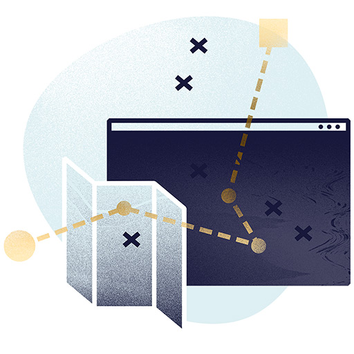 Visuel création de supports imprimés et digitaux.