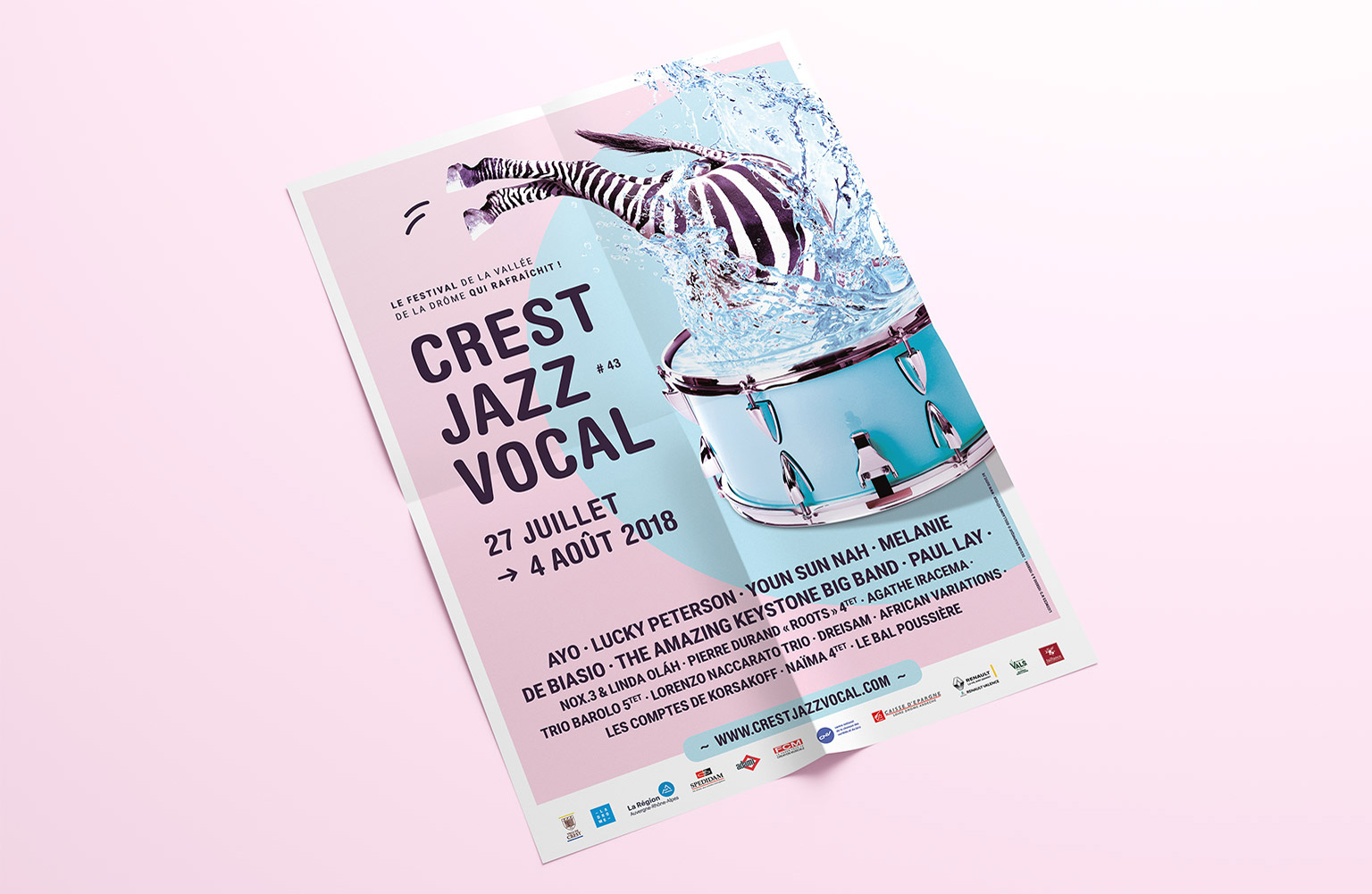 Affiche officielle festival Crest Jazz Vocal 2018.