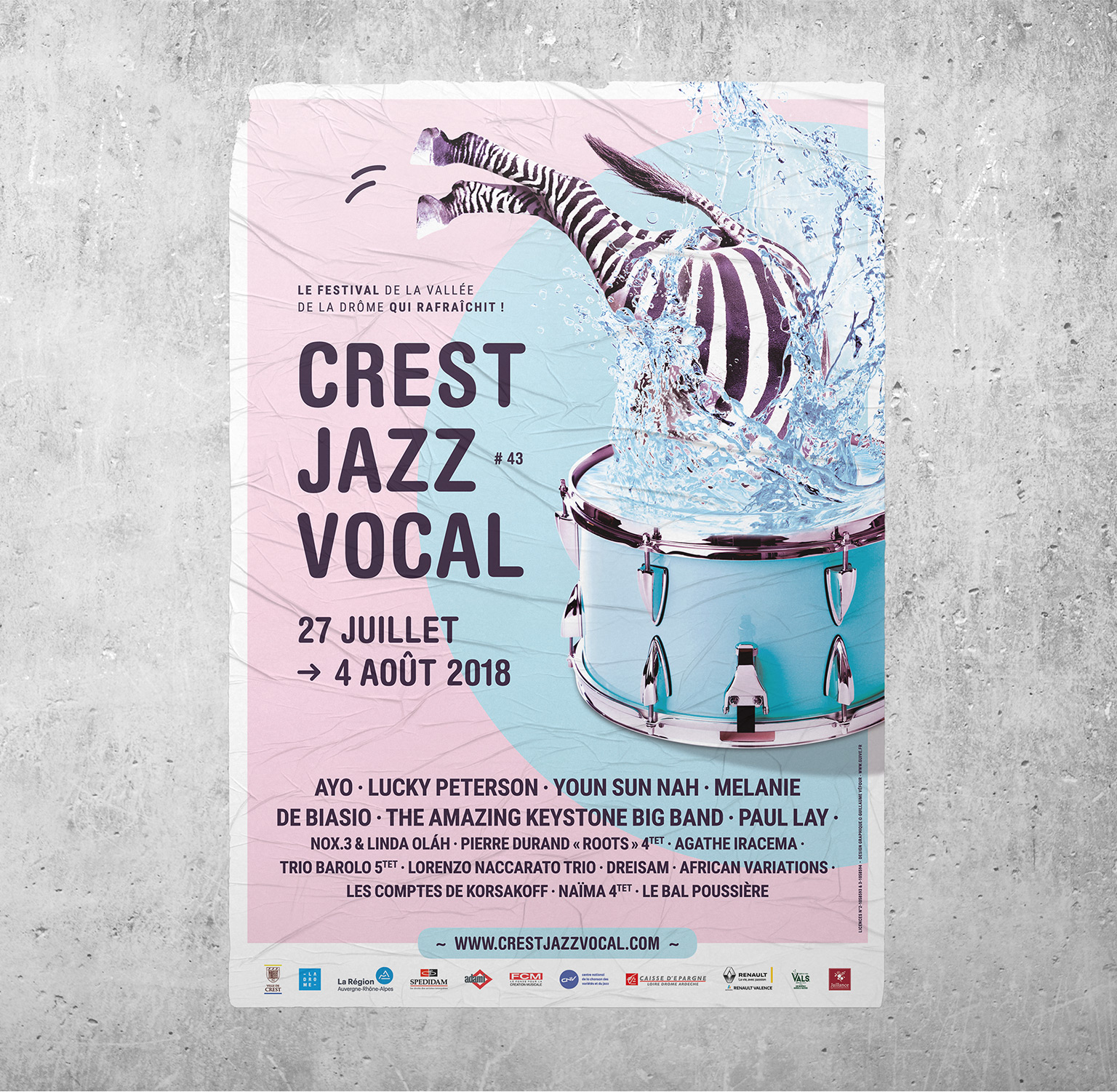 Affiche officielle festival Crest Jazz Vocal 2018.