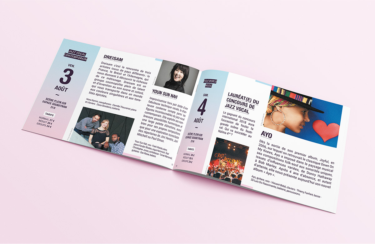 Brochure programme festival Crest Jazz Vocal 2018.