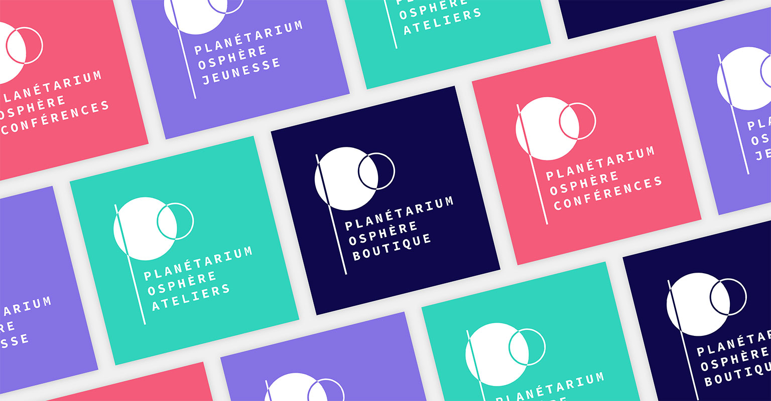 Déclinaisons logos de l’identité visuelle planétarium.