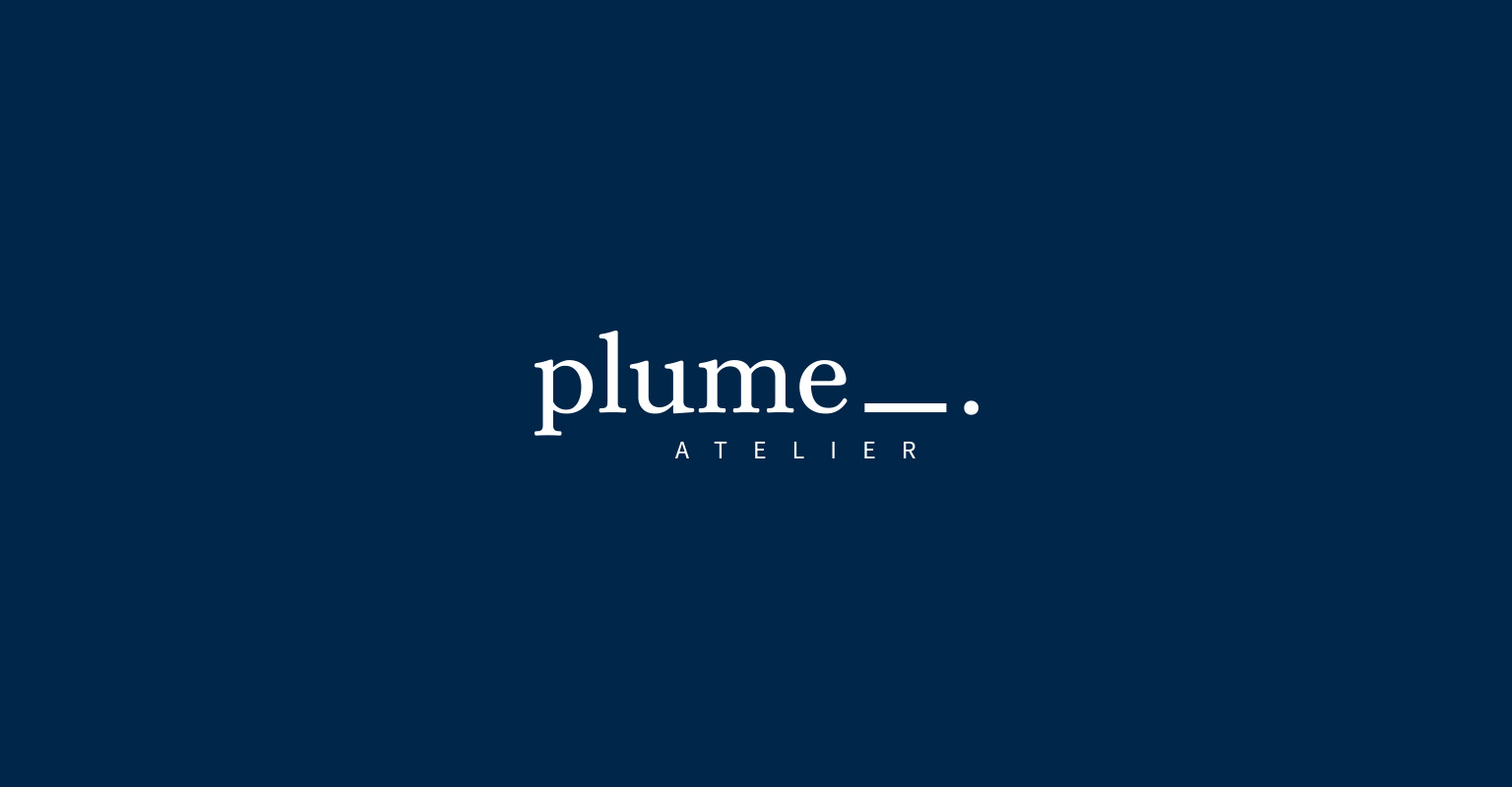 Logo identité visuelle Plume Atelier.