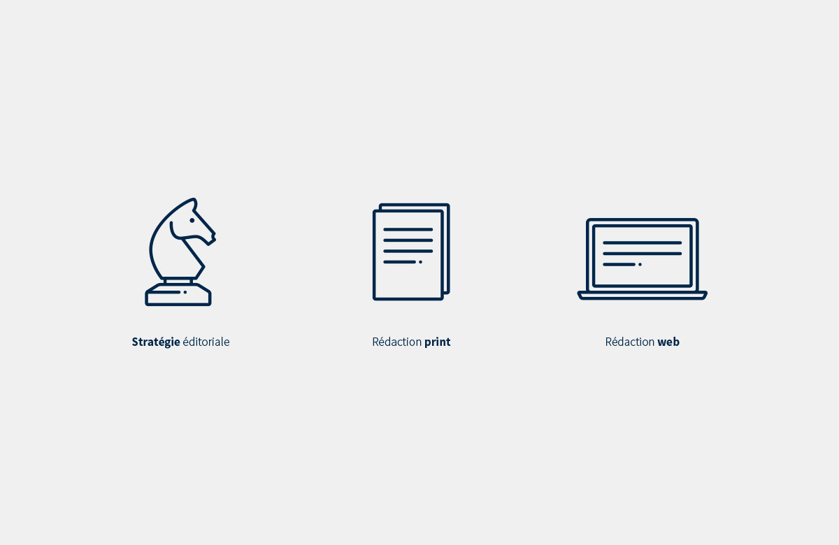Pictogrammes identité visuelle Plume Atelier.